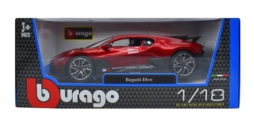 Bugatti Divo 2018 Rojo Burago Escala 1/18 Nuevo Oferta