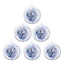 Comprar 20 Adornos Navideños Transparentes Bolas Rellenables 8 Cm