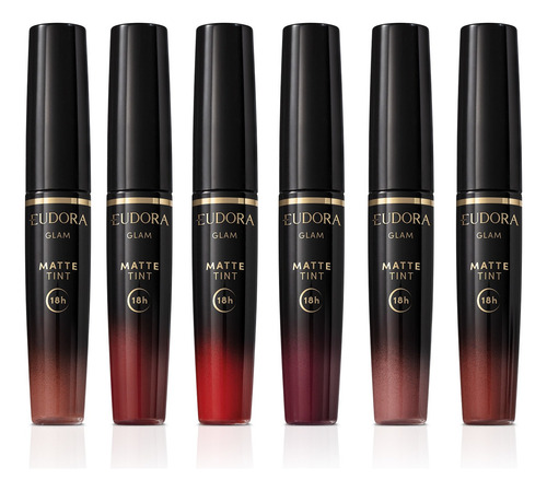 Kit Eudora Batom Líquido Matte Tint (6 Itens) Acabamento Mate Cor Diversas Cores