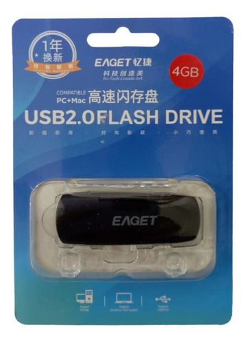 Pendrive Eaget 4gb Usb 2.0