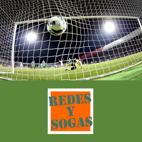 Imagen 7 de 10 de 1 Red Arco Futbol 11 Profesional Cuerda 3mm Trapezoidal 10cm