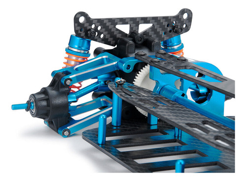 Kit De Cuadro De Coche 1:10 Rc 4wd De Plástico Y Carbono Par