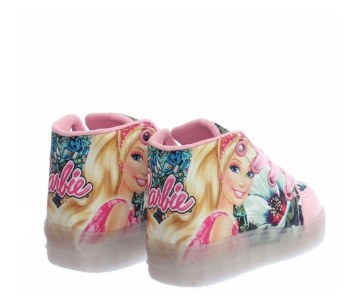 Tenis Cano Baixo Led Barbie Com Luz Infantil