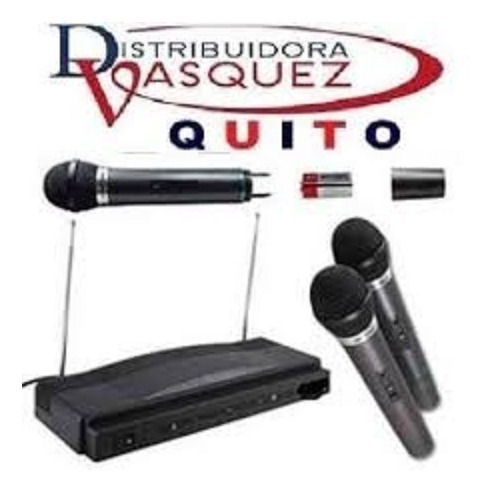 Set 2 Micrófonos Inalámbricos Y Receptor Profesional Karaoke