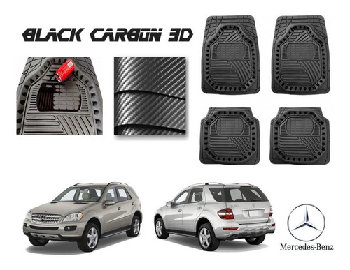 Tapetes Premium Black Carbon 3d Mercedes Benz Ml 350 06 A 11