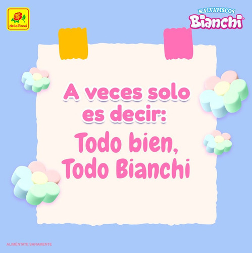 Malvaviscos Bianchi Flor De La Rosa 400 Gr