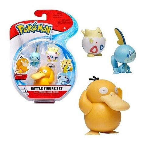 Pokémon Figure Pack 3 Psyduck, Sobble E Togepi - Wct