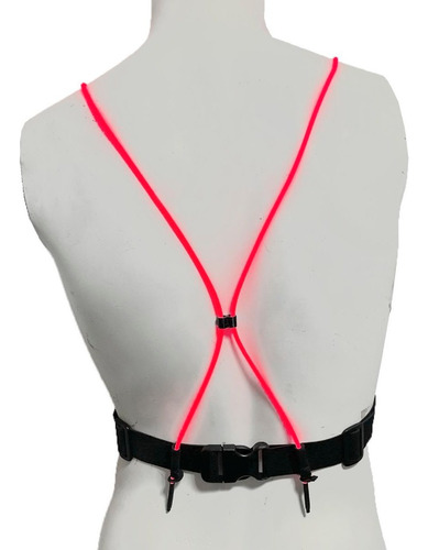 Riñonera Iluminación Usb Sunfibre Ciclismo Running Trekking Color Rojo