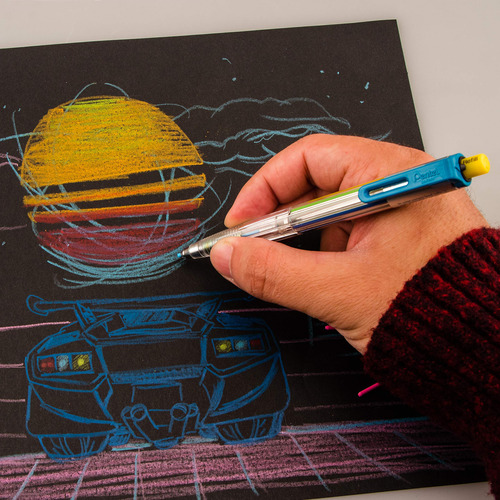 Lápiz Automático Para Arte 8 Colores Variados En 1 Unidad