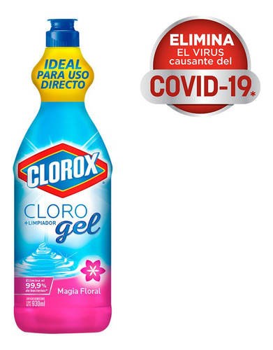 Blanqueador En Gel Clorox Desinfectante Magia Floral 930 Ml