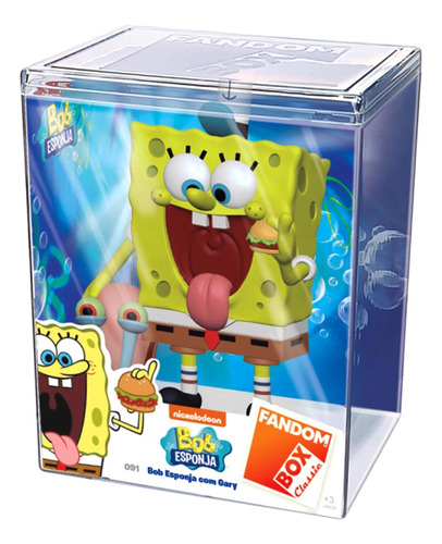 Coleção 3 Fandom Bob Esponja Plankton Sandy Edição 25 Anos