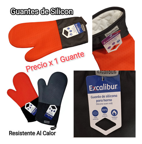 Guantes De Silicon Para Horno Doble Protección 