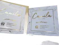 Comprar Invitaciones Tarjetas 15 Años Boda Hot Stamping Dorado