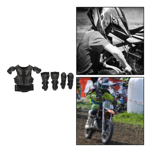 Niños Motocicleta Traje De Armadura Pecho Protector De