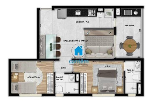Co0036 -condomínio Smart 18 -cobertura Com 3 Dormitórios À Venda, 78 M² Por R$ 608.478 - Km 18 - Osasco/sp - Co0036