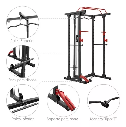 Rack Sentadilla Altera Soporte Para Barra Olimpica Gimnasio