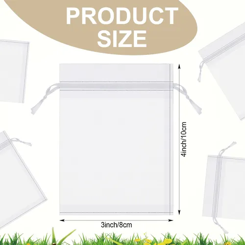 Woanger 1000 Bolsas De Organza Blanca De 3 X 4 Pulgadas Con