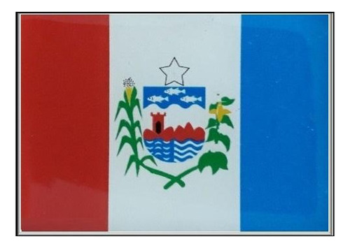 1 Bandeira Estado De Alagoas Resinada Colante Veiculos Moto