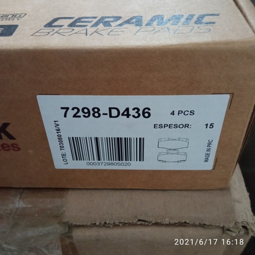 Imagen 2 de 4 de Pastillas De Frenos Cerámicas 7298 Samurái/ Macho/ Autana