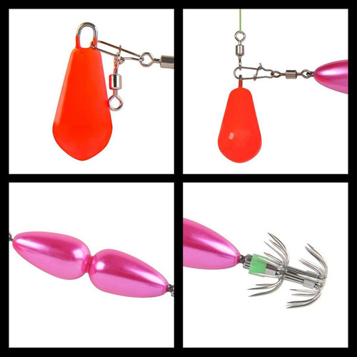 2x Squid Jig Manga Ganchos Jig Lure Swim Señuel Con Gancho