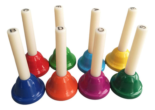 Campanas De Mano Coloridas De 8 Notas Para Niños -