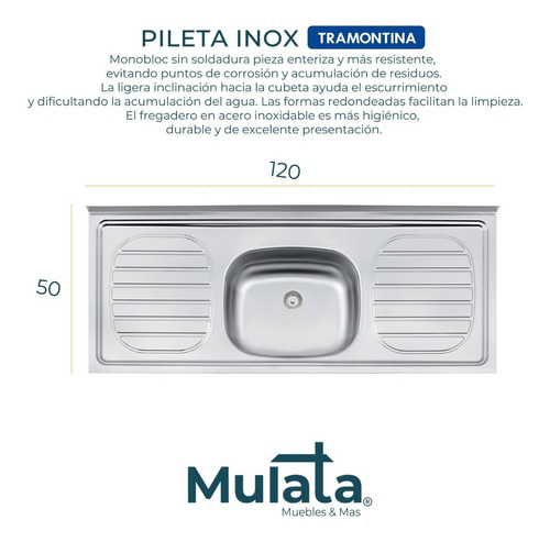 Kit De Cocina Bajo Mesada + Pileta + Aereo + Panelero