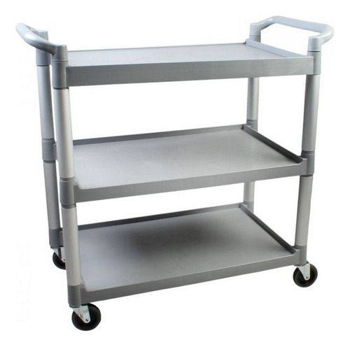 Carro Servicio 3 Entrepaños 101.2x49.3x92.5 Cm Gris