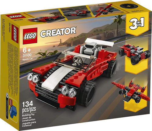 Kit De Construcción Lego Creator 3en1 Para Coche Deportivo,