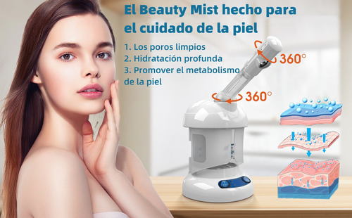 Kingsteam Vaporizador Facial Ozono Nano Iones Spa Limpieza