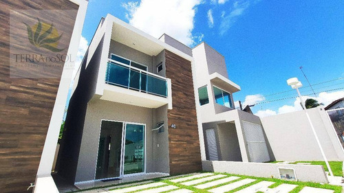 Imagem 2 de 28 de Casa Duplex Em Condomínio Fechado No Eusébio. - Ca1038