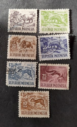 Sello Indonesia - 1956 Animales Domesticos 1956-1958
