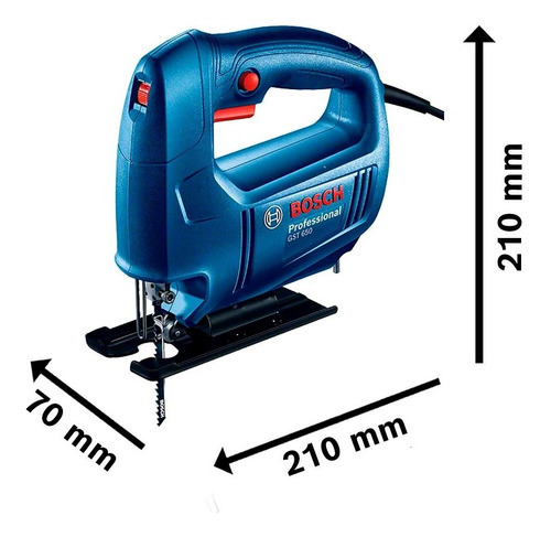Imagen 3 de 6 de Sierra caladora profesional Bosch Professional GST 650 450W 220V