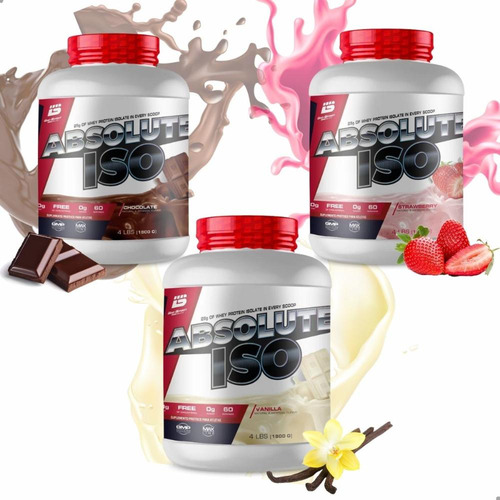 Whey Protein Isolado 100% Puro Absolute Iso Bio Sport USA 1.8kg Sabor Baunilha