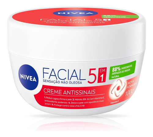 Creme Facial Nivea Antissinais 100g - 5 em 1