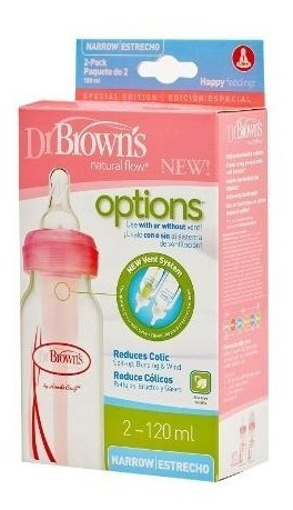 Biberones Dr Brown´s Standar Options Pack 2 De 120 Ml.