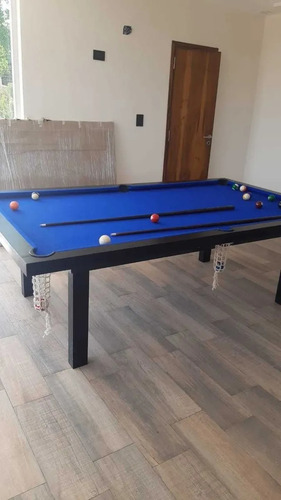 Mesa De Pool Profesional + Ping Pong + Comedor + Accesorios
