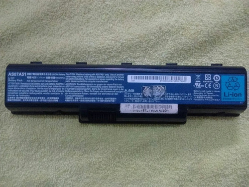 Batería Para Laptop Acer Modelo 4720, Aso7a51  Original Uso