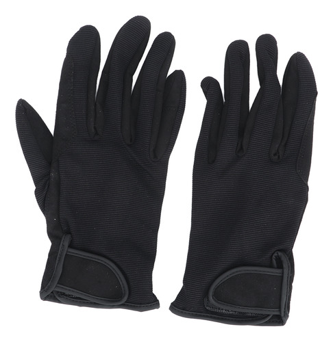 Guantes De Equitación Para Hombre Y Mujer, 1 Par, Negros, An