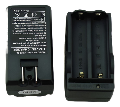 2pcs, 18650 Batería Recargable Doble Cargador Viaje Li-ion C