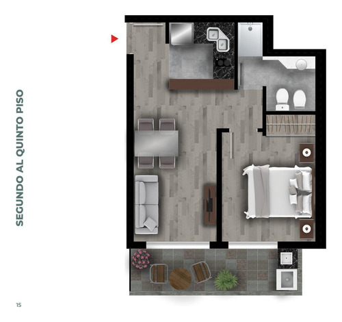 Departamento 1 Dormitorio En Venta Barrio Martin