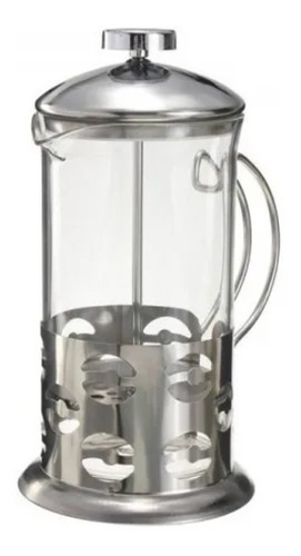 Imagen 6 de 8 de Tetera Cafetera De Vidrio Francesa 350ml Acero Inoxidable.