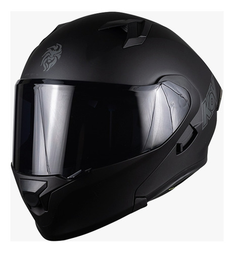 Casco Abatible Para Moto Kov Furia Solido Negro Mate