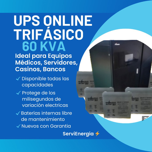 Ups Online Trifásico 60 Kva Disponibilidad Inmediata 