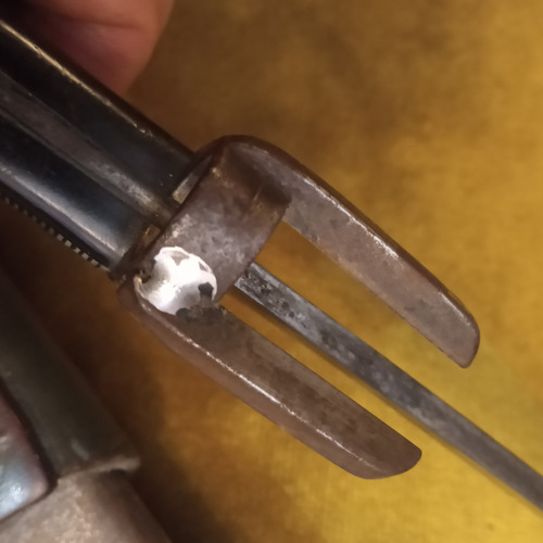 Bayoneta Antigua Corta De Rifle Fal Cuchillo Militar Ejércit Negro (Usado)