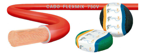 Cabo Flexivel 0,50mm Rolo 100 Metros Varias Cores Cabomix Cor Vermelho Cor Da Cobertura Vermelho