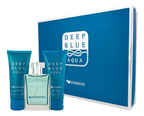 Fragancia Set Deep Blue Aqua 3 Piezas, , !!!!! Volumen De La Unidad 100 Ml
