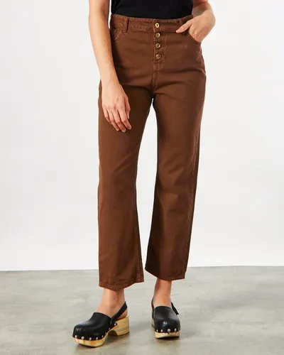Pantalon marron online chocolate mujer