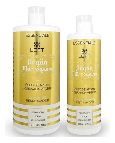  Kit Essenciale Argan Marroquino Shampoo + Condicionador 1l