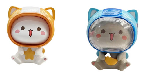  Peach Y Goma Cat Mitao Cat Figura Temp 3 Astronautas (2 Pz)