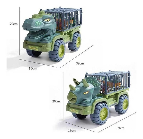 Juego De Juguetes Con Carrito De Transporte De Dinosaurios